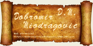 Dobromir Miodragović vizit kartica